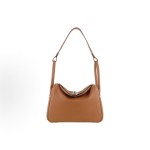 HERMES Lindy 26 silver clasp handbag, regular 26 women\'s style 37 Gold Brown